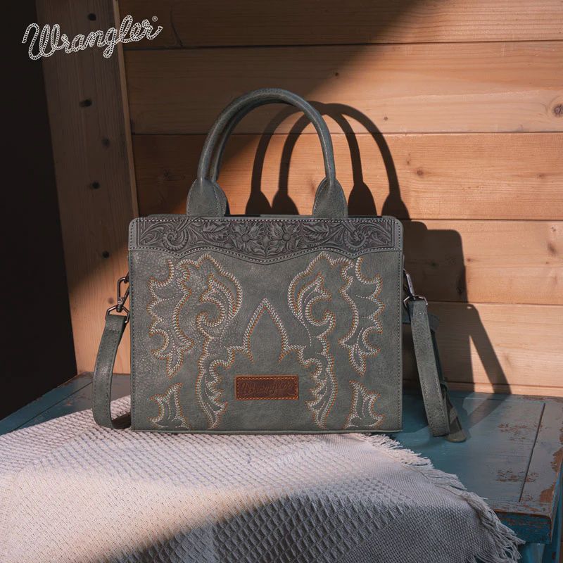 Wrangler Embroidered Tote/Crossbody
