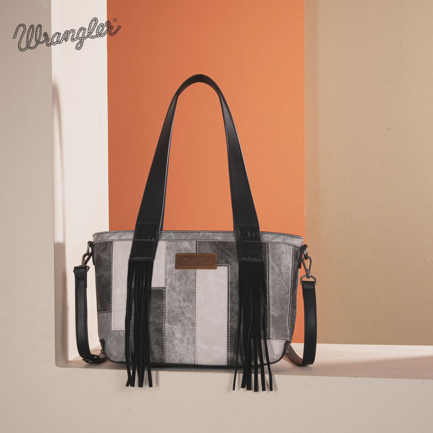 Wrangler Denim Patchwork Tote/Crossbody