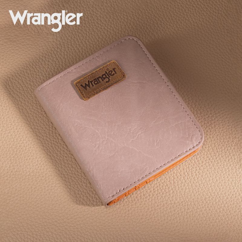 Wrangler Solid Color Small BI-Fold Wallet RFID Card Holder