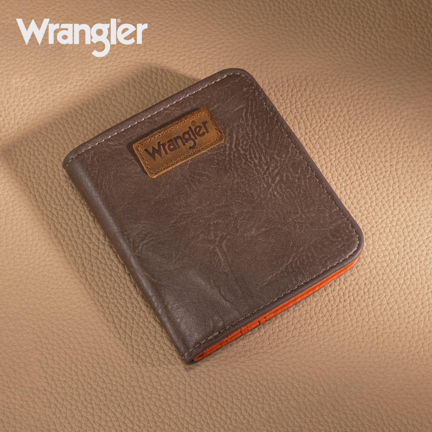Wrangler Solid Color Small BI-Fold Wallet RFID Card Holder, Color: DKH
