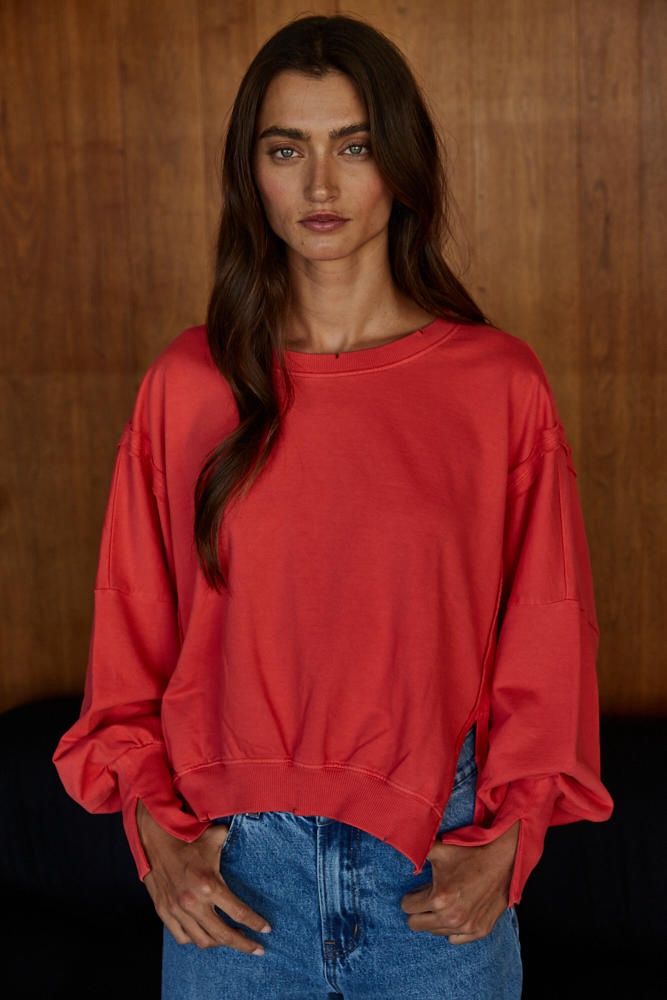 Everyday Hi-Lo Slit Pullover