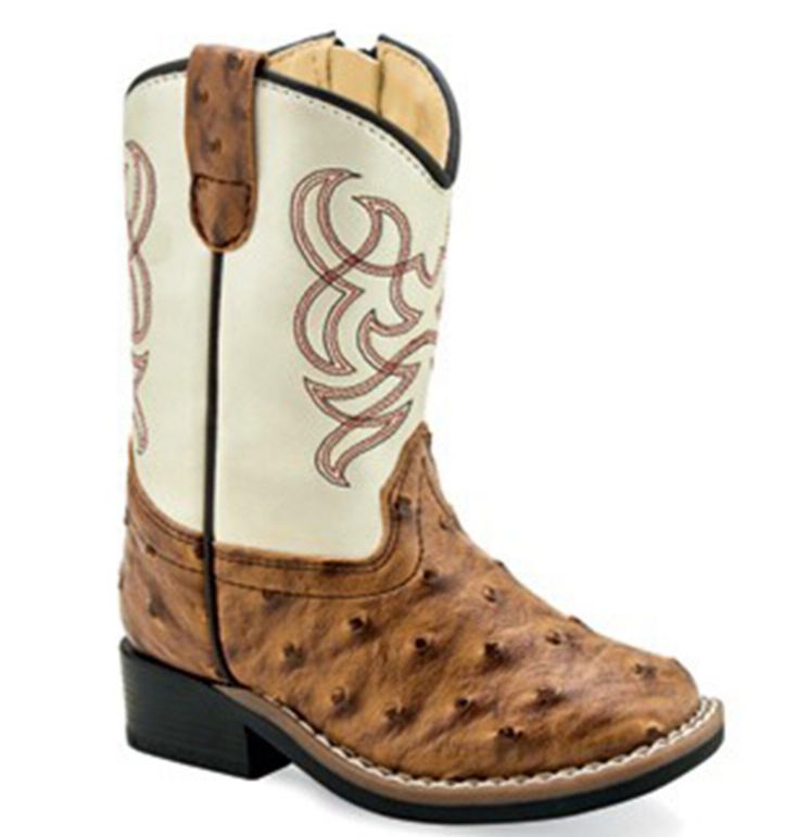 Toddler Boys&#39; Ostrich Print Western Boots