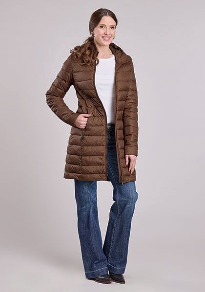 Women&#39;s Long Length Lt Weight Parachute Nylon Coat