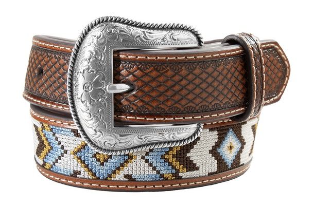 SOUTHWESTERN EMBROIDERED BLUE BELT