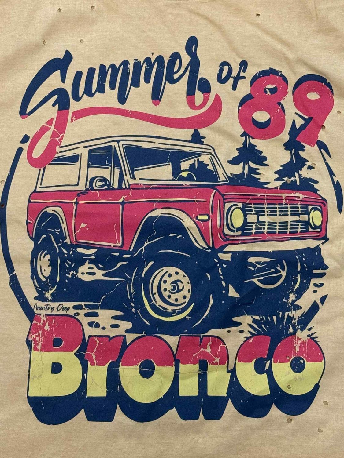 Summer of 89 Bronco Crop Tee