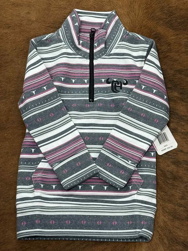 Skull Playa Serape Fleece Cadet-Pink
