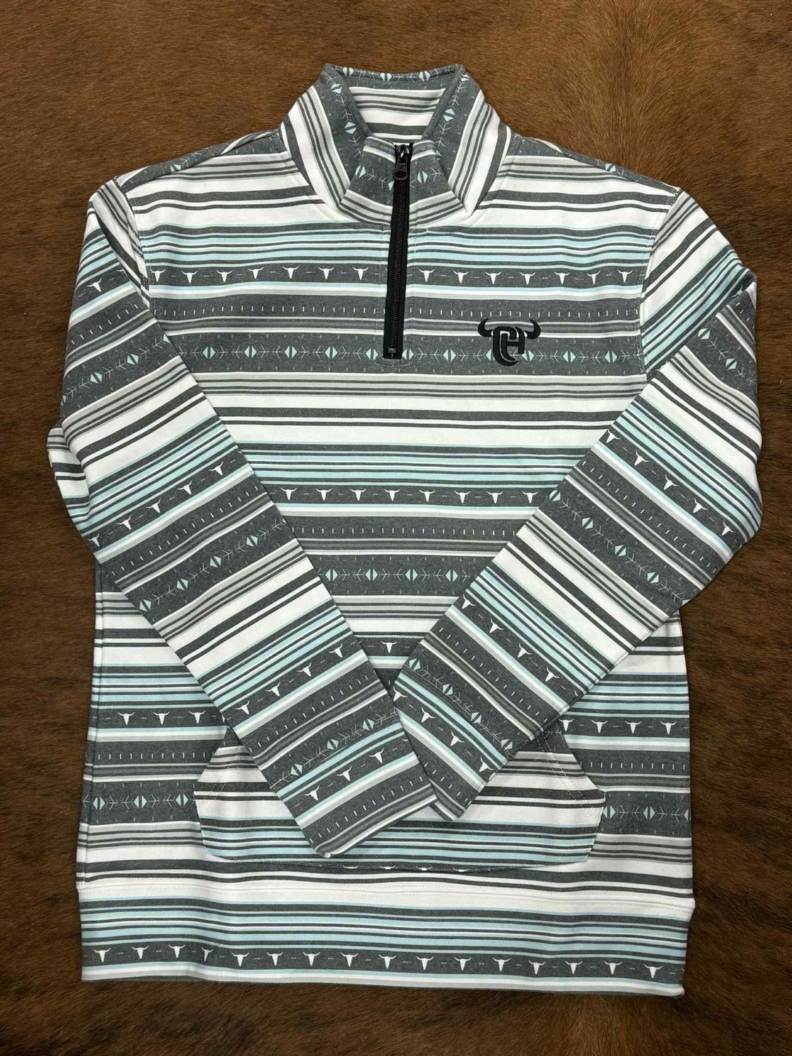 Women&#39;s Skull Playa Serape Fleece Cadet