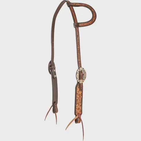 Two Tone Floral Slip Ear Headstall