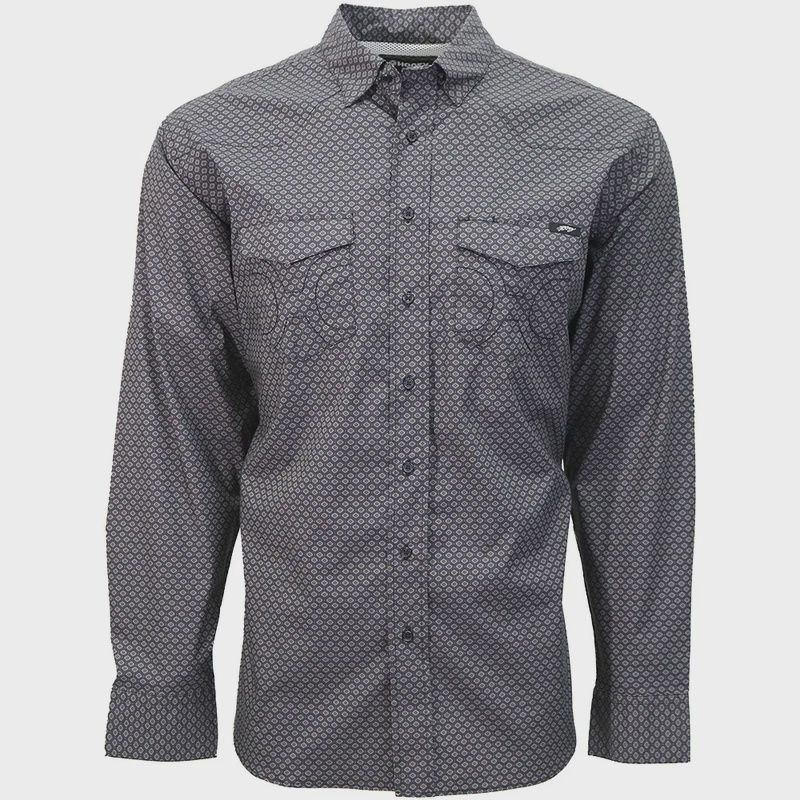 &quot;Maverick&quot; Long Sleeve Pearl Snap Shirt Black