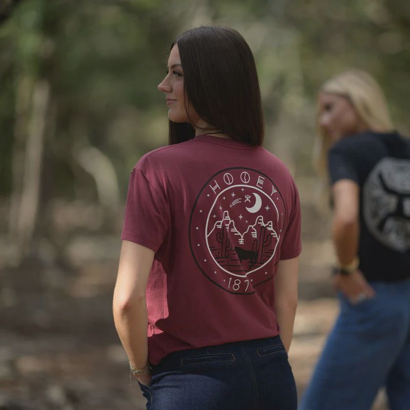 &quot;Night Rider&quot; Burgundy w/Black &amp; White Logo T-shirt