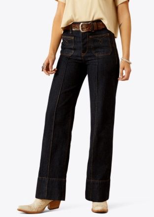 Ultra High Rise Tomboy Western Utility Wide Leg Jeans