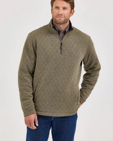 Men&#39;s George Strait Quarter-Zip Quilted Pullover