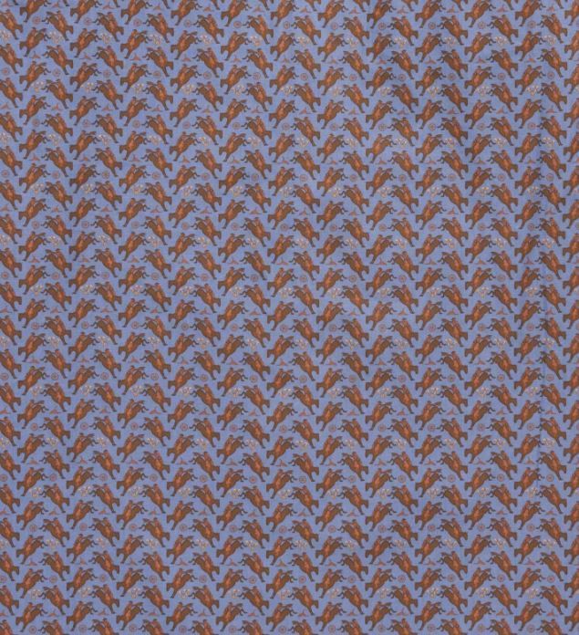 Men's Ely LS Cowboy Print Western Snap - Denim Blue