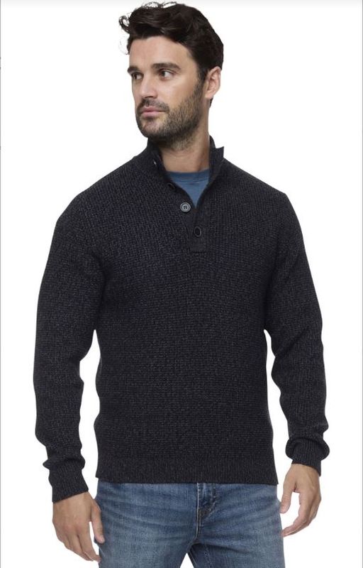 Denver Cooling Button Mock Neck Sweater