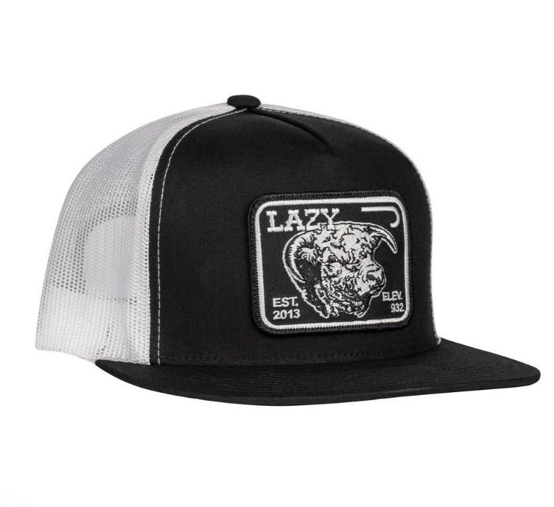 Lazy J Ranch Black Elevation Trucker Hat