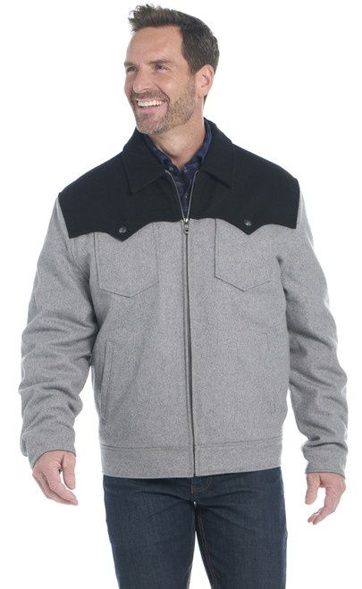 The Leroy -Wool Melton Zip Front Ranch Jacket W/ Concealed Carry Pocket