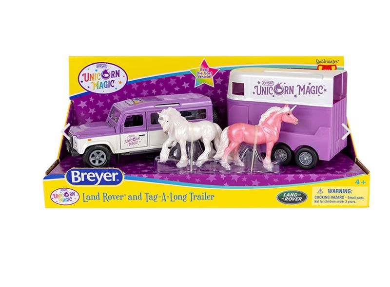 Unicorn Magic Land Rover and Tag-A-Long Trailer