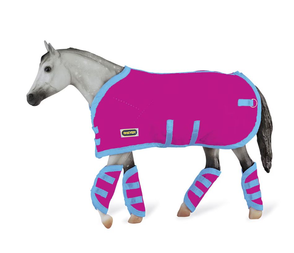 Tack Blanket &amp; Shipping Boots - Hot Pink