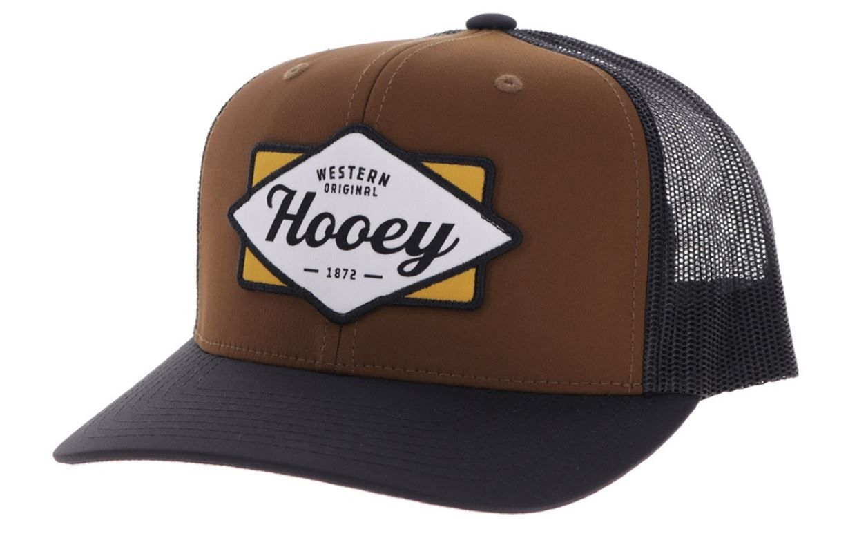 Diamond Hooey Trucker, Color: Brown - Black/White/Yellow