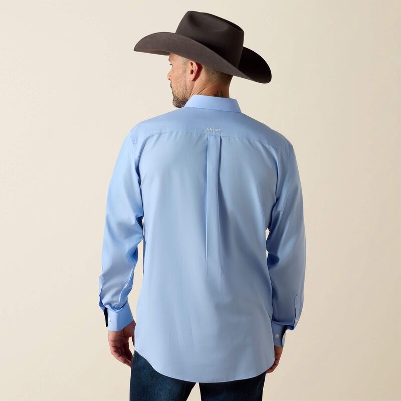 Wrinkle Free Solid Classic Fit Shirt Light Blue