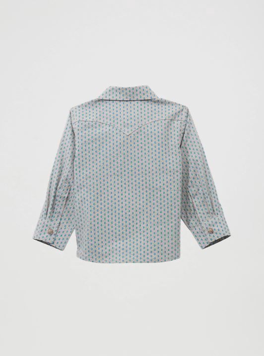 Little Boy's Long Sleeve Print Western Snap Shirt