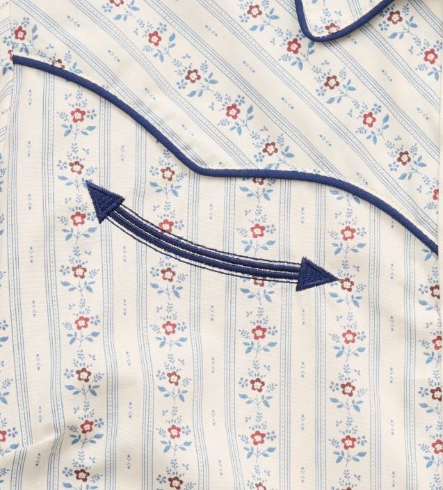 Women's Ely Walker Ecru Wallpaper Floral Print Western Snap Shirt