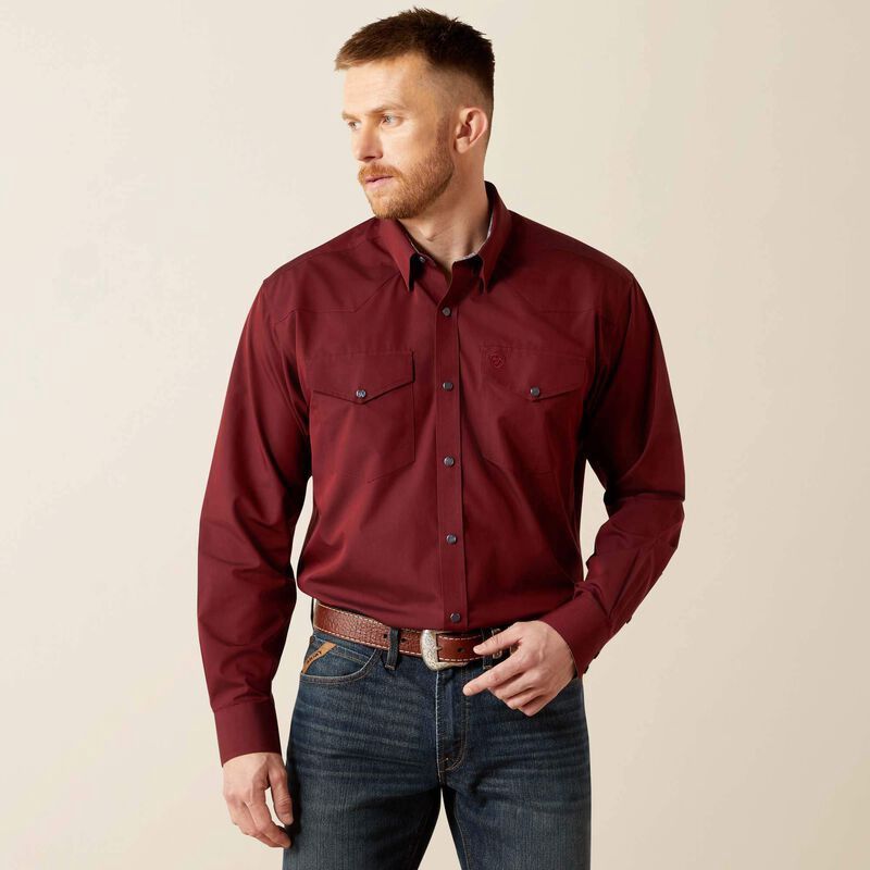Wrinkle Free Pinpoint Oxford Classic Fit Snap Shirt