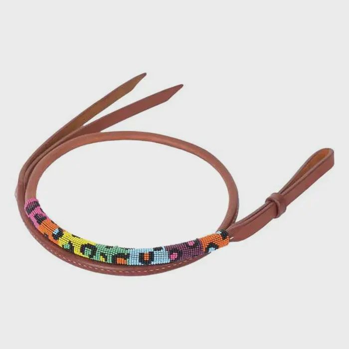 Beaded Over and Under, 54", Color: Rainbow Leopard