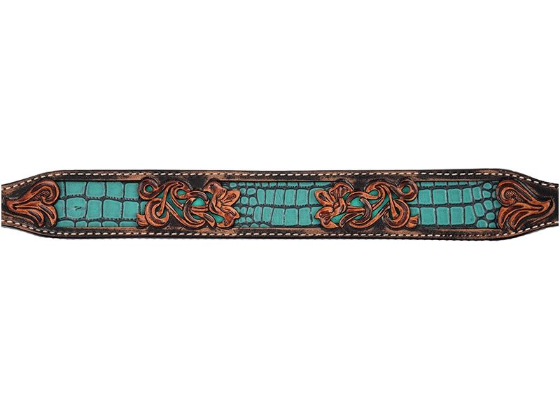 Filigree Turquoise Gator Breast Collar