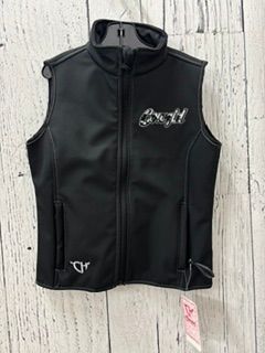 Blk Sassy Cowgirl Poly Shell Vest