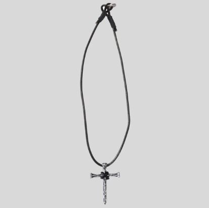 Mens Necklace Nail Cross