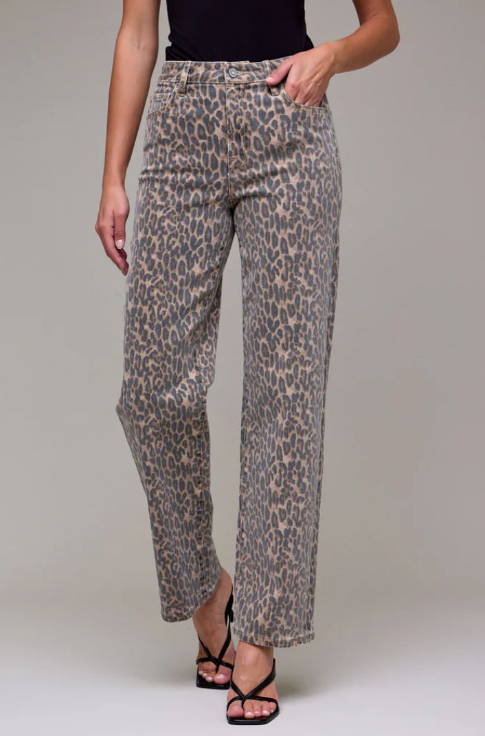 Cheetah Print High Rise Straight