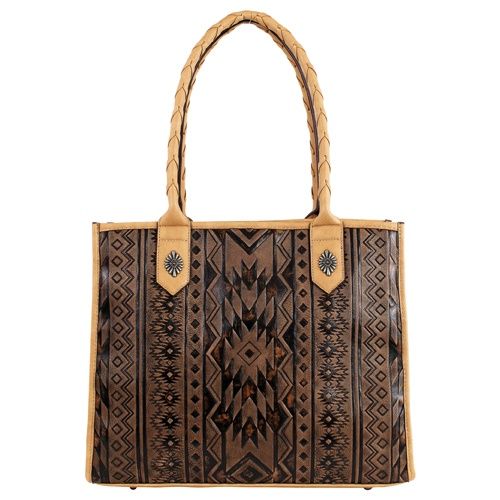 Justin Southwestern Emboss Tote