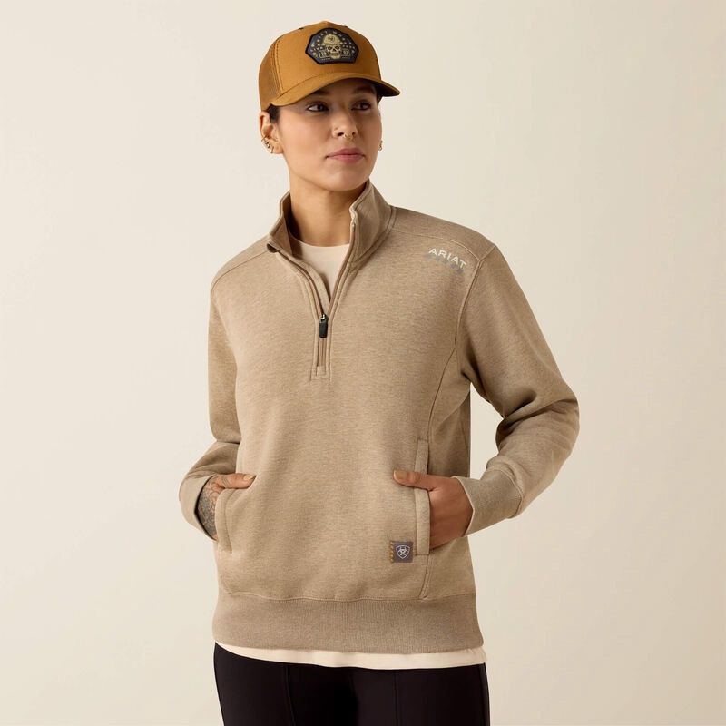 Rebar Lightweight Mock 1/2 Zip Sweatshirt