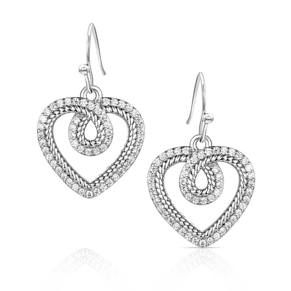 Heart of Radiance Crystal Dangle Earrings
