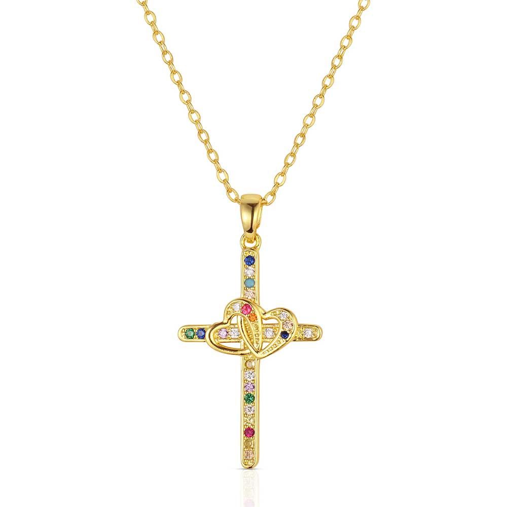 Northern Lights Cross Necklace