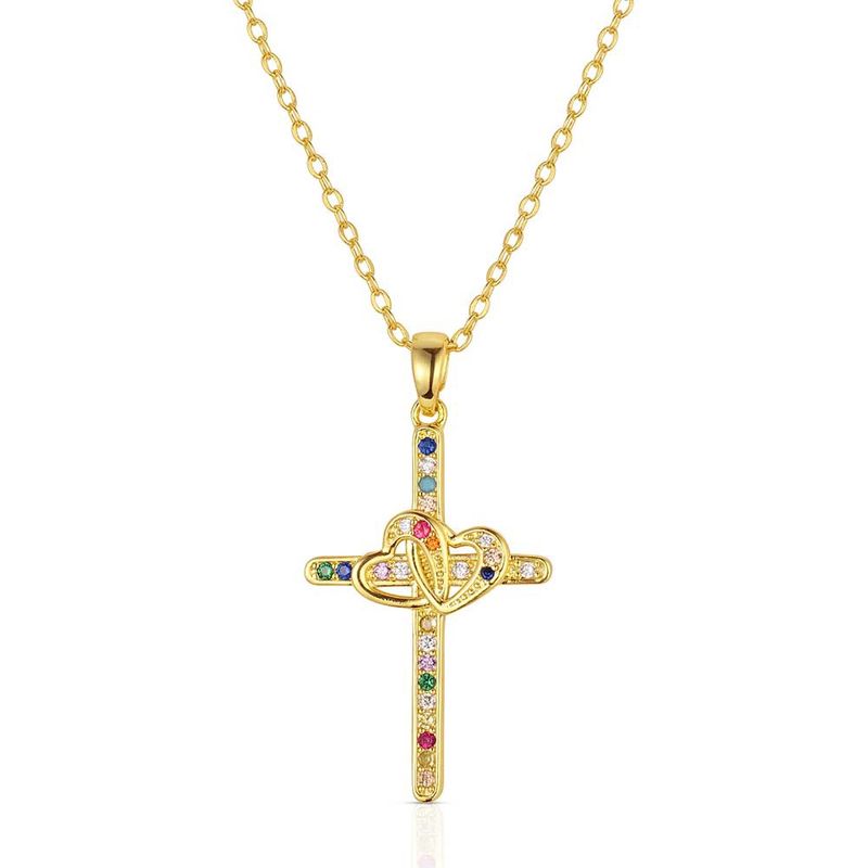 Northern Lights Cross Necklace