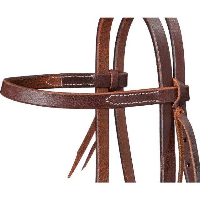 Royal King Harness Leather Gag Headstall with Tie Ends