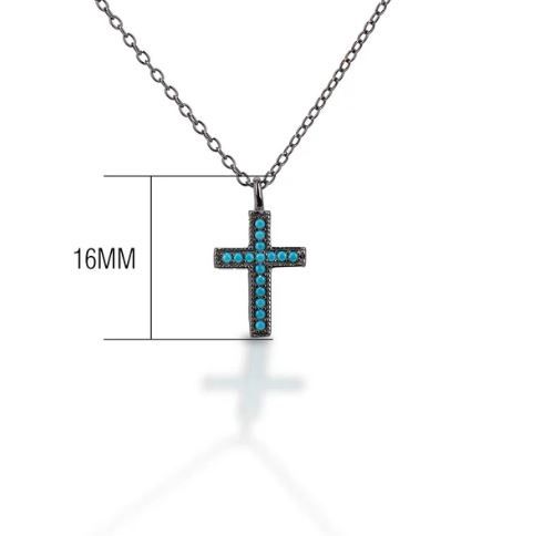 Kelly Herd Turquoise Stone Cross Necklace