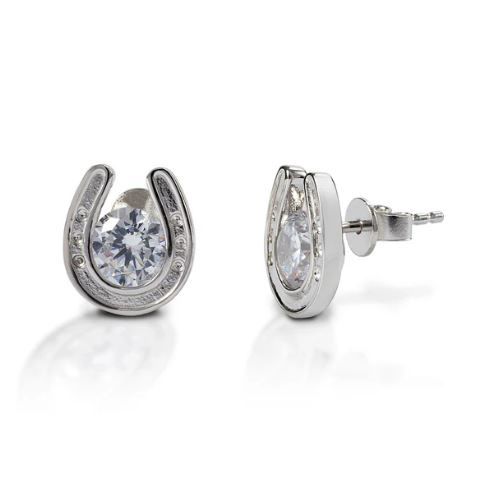 Kelly Herd Horseshoe Stud Earrings - Sterling Silver