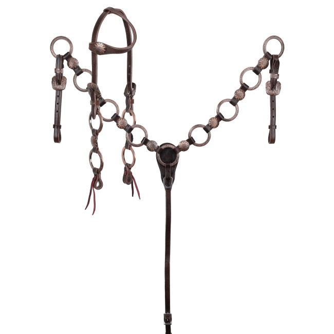 Sunflower Ring One Ear Headstall and Breastcollar Set