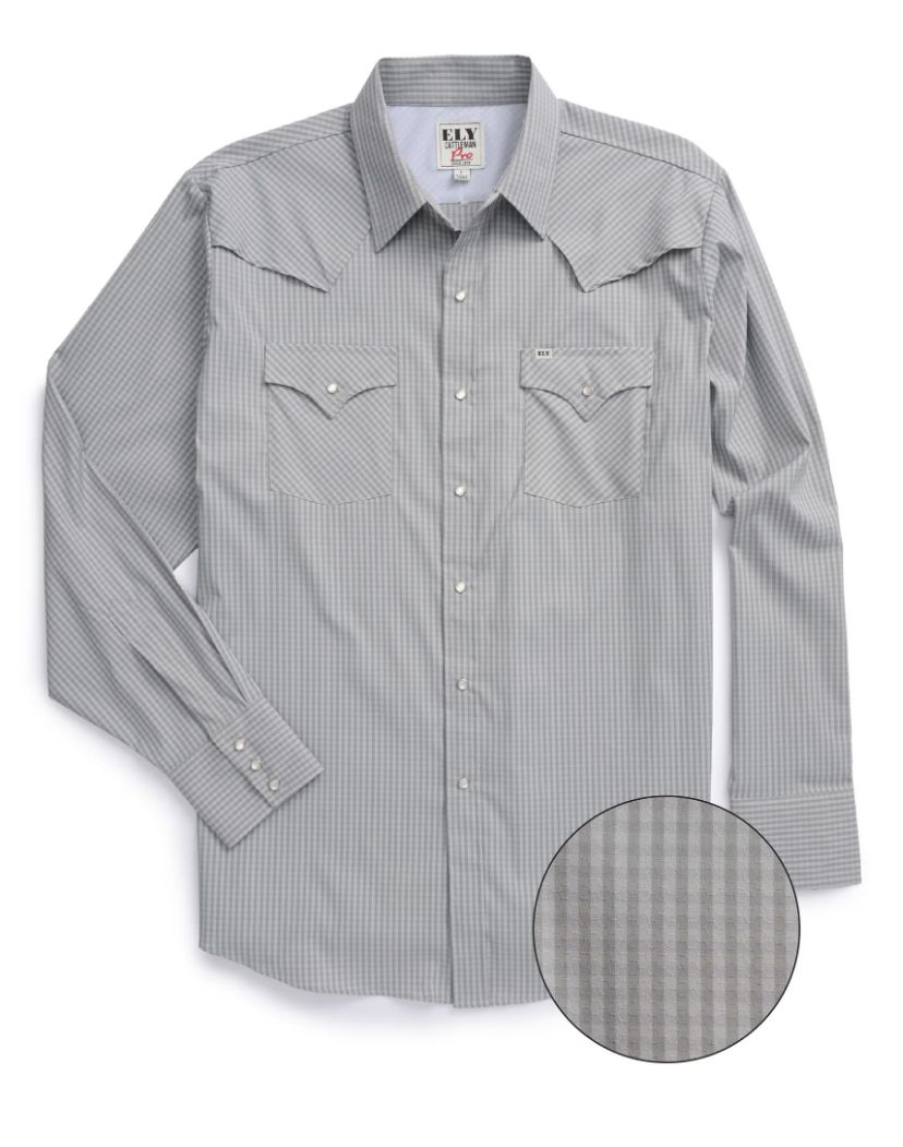 Men's Ely Cattleman Pro LS Stretch Vented Western Shirt