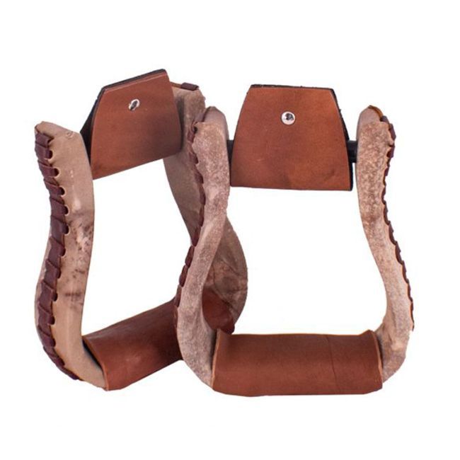 Natural Rawhide Argentina Cow Leather Stirrups