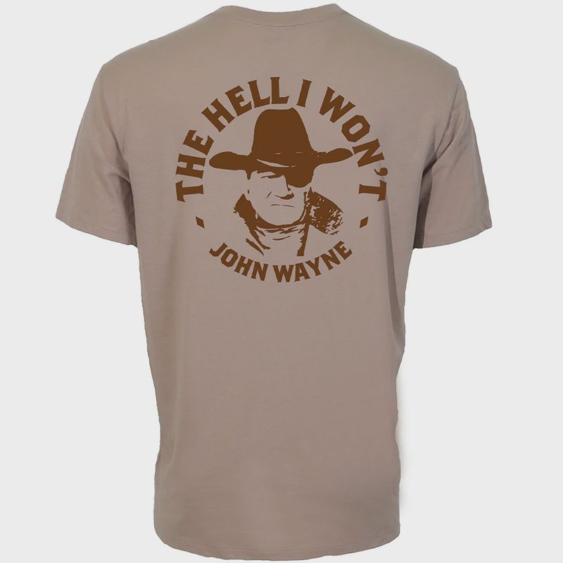 "John Wayne" Light Brown Pocket T-shirt