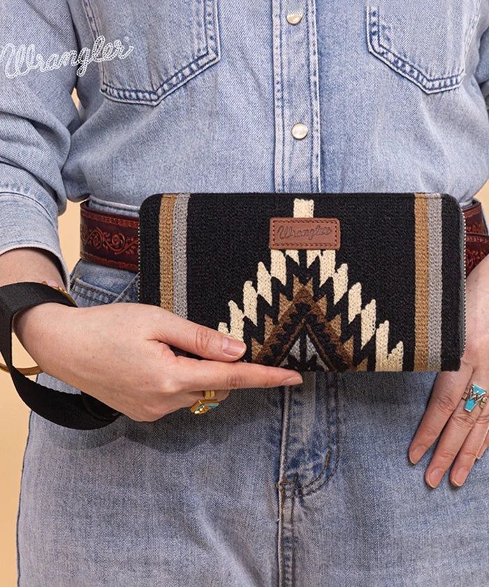 Wrangler Aztec Knitted Wristlet Wallet