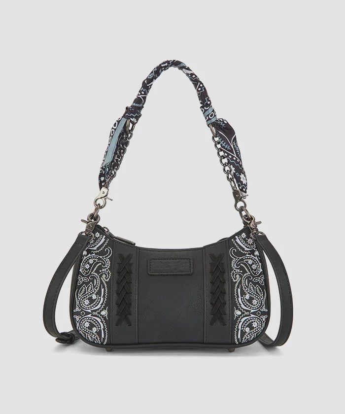 Wrangler Desert Paisley Shoulder Bag, Color: Black