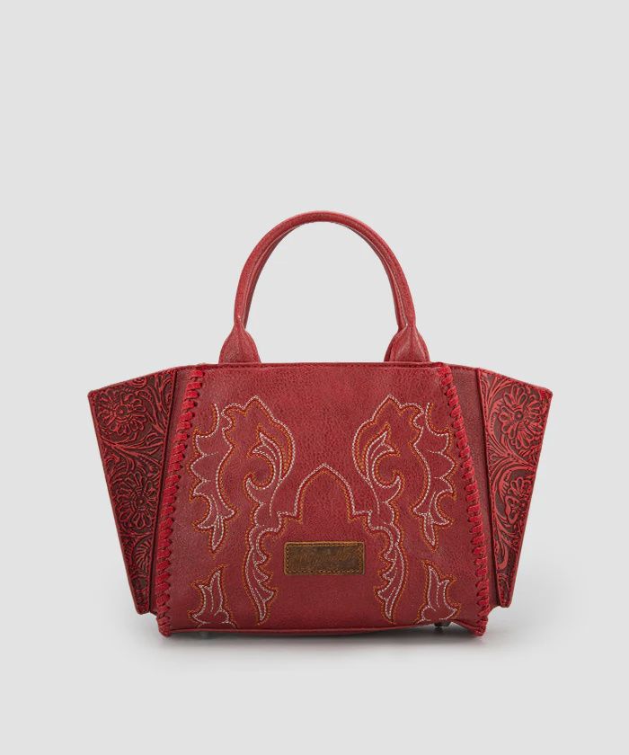 Wrangler Embroidered Boot Scroll Tote Bag