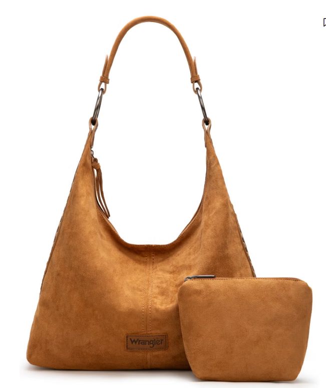 Women's Floral Tooled Hobo Bag with Pouch