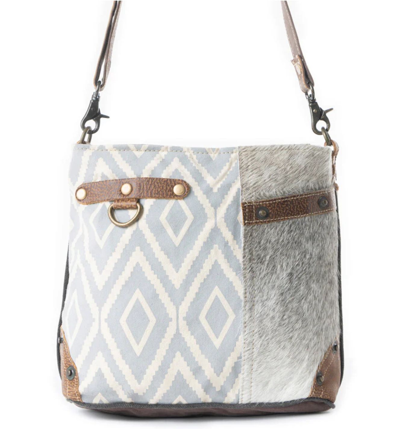 Washed-Out Side Pocket Shoulder Bag