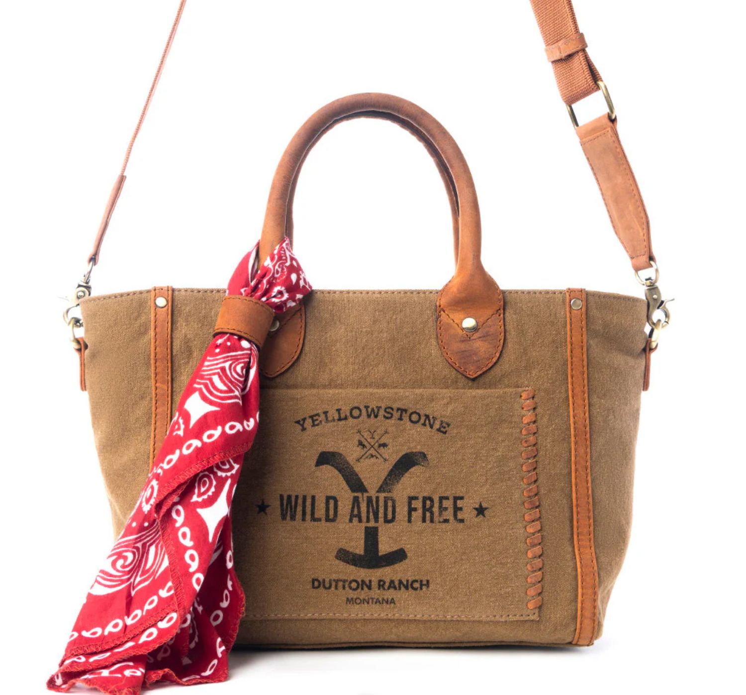 Yellowstone Montana Amber CrossBody Bag with Scarf